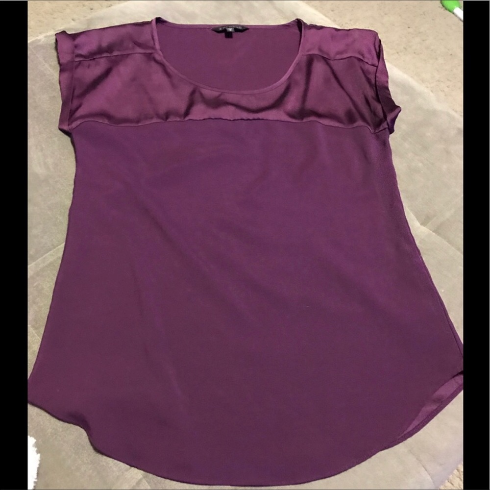 Purple and green silky shirts from express.